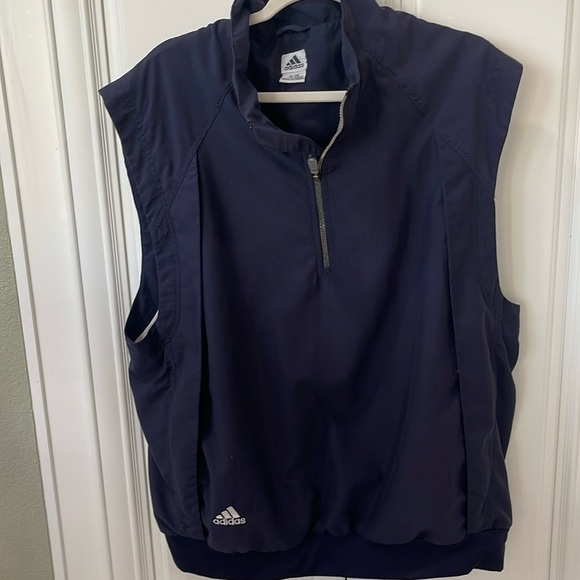 Adidas Climashell Pullover Sleeveless Windbreaker track Vest XL blue 2003 Y2K - Picture 1 of 9